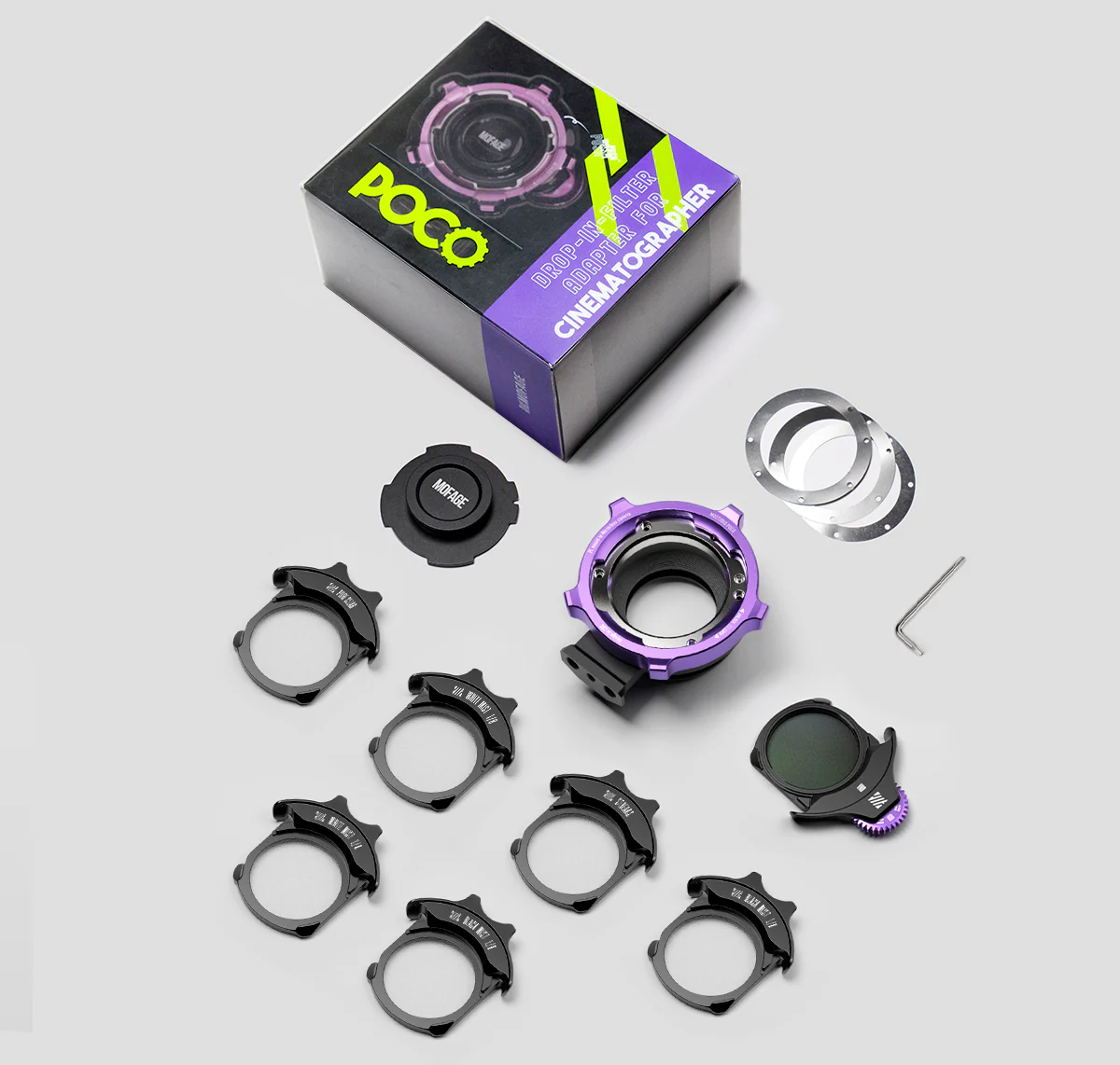 Mofage Poco Drop-In Filter Lens Mount Adapter Advanced Kit (Canon RF To PL)